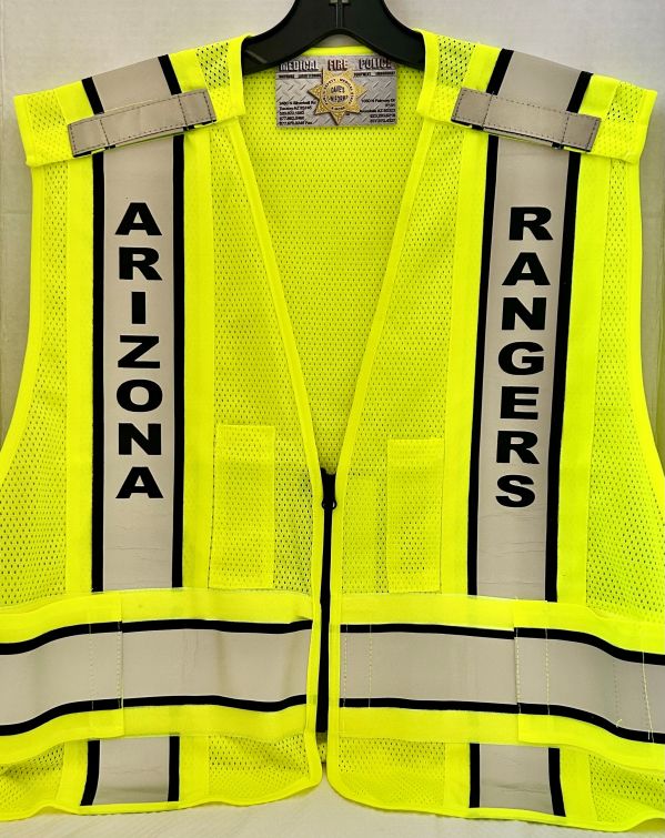 ARIZONA RANGERS HI-VISIBILITY TRAFFIC VEST. - ANSI 207-206.